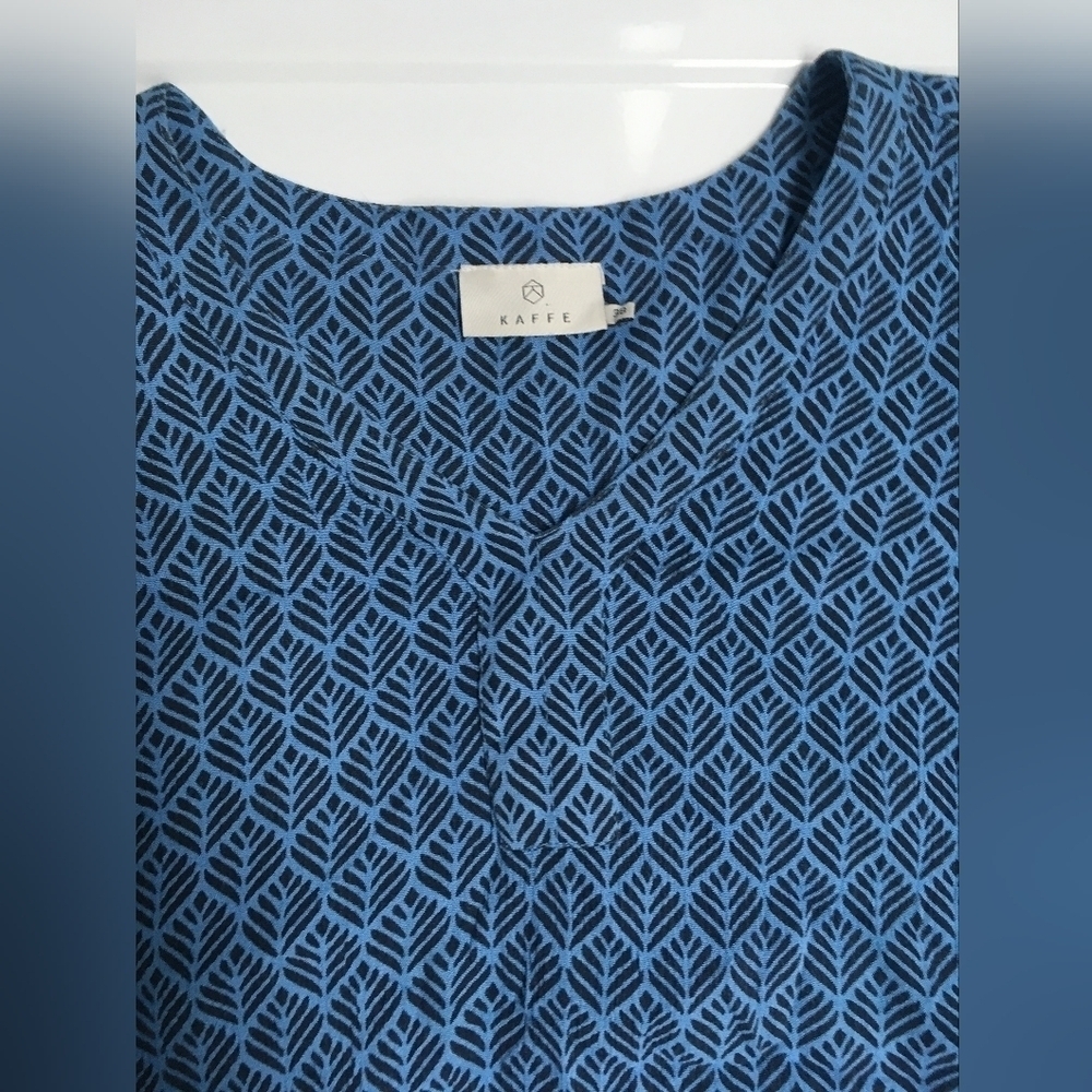 Kaffe Kamarlu Amber women's blue tunic size 38 - Picture 3 of 11